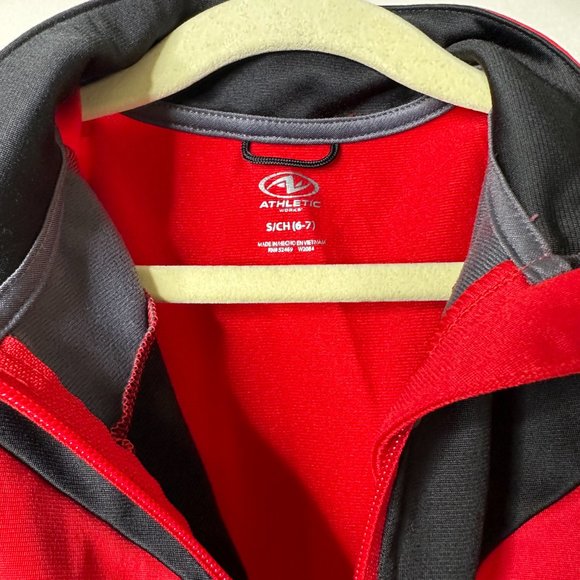 Athletic Works Red Full Zip Jacket Boys Small - Picture 2 of 4